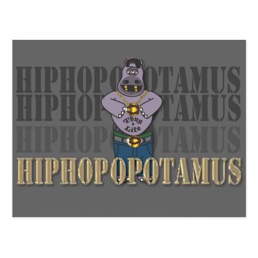 Hiphop-opotamus Post Card