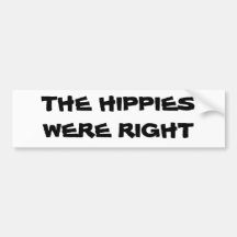 HIPPIE BUMPER STICKER