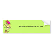Hippie Fish Bumper Sticker