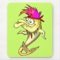 Hippie Fish Mouse Pad
