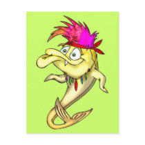 Hippie Fish Post Card