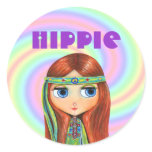 Hippie Girl Sticker