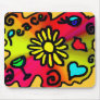 hippie grafitti mouse mat