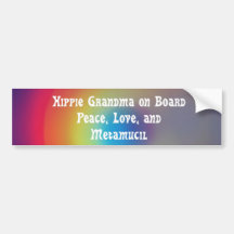 hippie grandma on board bumper stickers
