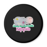 hippie hippo fridge magnets