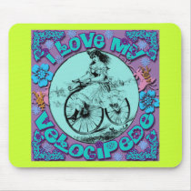 Hippie Look I Love My Velocipede T shirts, Mugs Mousepad