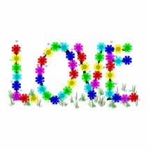 Hippie Love Flowers Acrylic Cut Outs