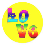 Hippie Love Stickers