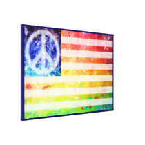 Hippie Peace Freak Flag Art