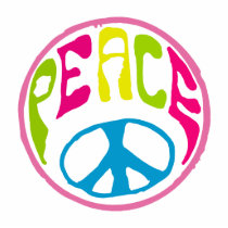 Hippie Peace Sign photo sculptures