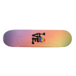 Hippie Rainbow Love Text Skate Board