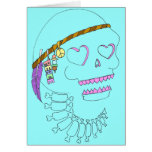 Hippie Skull Greeting Cards
