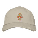 Hippie Stars Mushroom embroidered hats