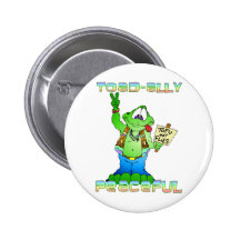 Hippie Toad Pinback Button