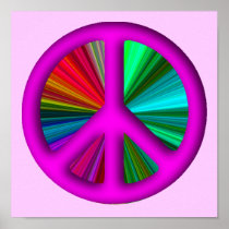 Hippie Trippy Peace Sign Print