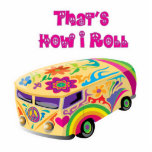 hippie van retro  how i roll photo sculptures