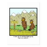 Hippies: Yak cartoon Post Card