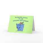 Hippo and Bird Friends Greeting Card