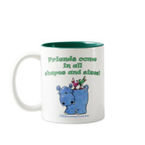 Hippo and Bird Friends Coffee Mugs
