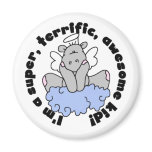 Hippo Angel Awesome Kid Refrigerator Magnet