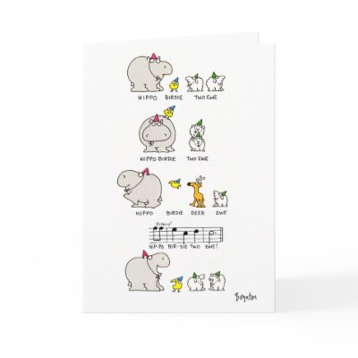 HIPPO BIRDIE by SandraBoynton