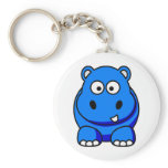 Hippo Blue Key Chain