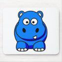 Hippo Blue mousepads