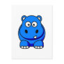 Hippo Blue Post Card
