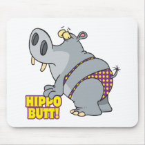 hippo butt bikini hippopotamus mousepads