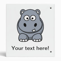 Hippo cartoon binders