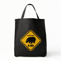 Hippo Crossing X-ing Sign Tote Bag