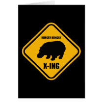 Hippo Crossing X-ing Sign