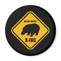 Hippo Crossing X-ing Sign
