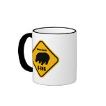 Hippo Crossing X-ing Sign Coffee Mugs