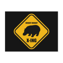 Hippo Crossing X-ing Sign