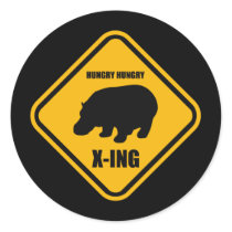 Hippo Crossing X-ing Sign