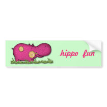 hippo fun bumper stickers