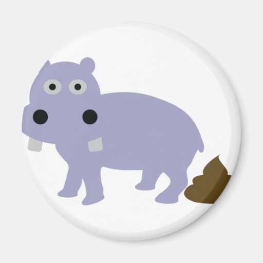 hippo fun icon magnets