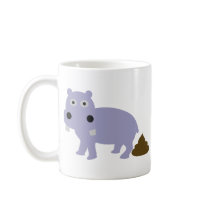 hippo fun icon coffee mugs
