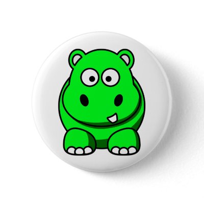 Hippo Green Buttons by OnlyFunStuff