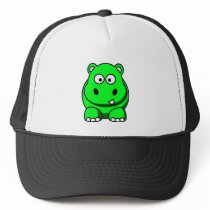 Hippo Green Trucker Hat
