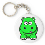 Hippo Green Keychains