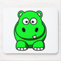Hippo Green mousepads
