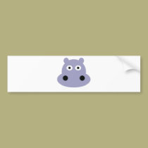 hippo head bumper stickers