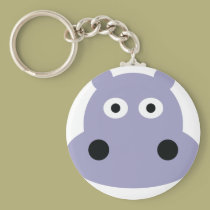 hippo head keychains