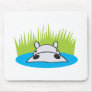 hippo hiding in water mouse mat