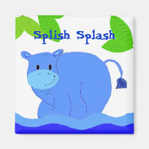 Hippo in the Pool Magnets