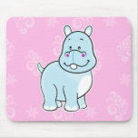 Hippo mousepad pink