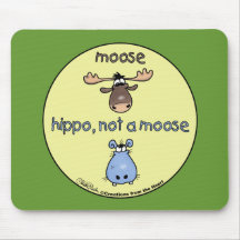 Hippo-not-a-moose! Mouse Pads