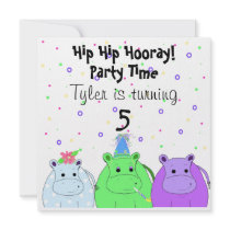 Hippo Party Invitation